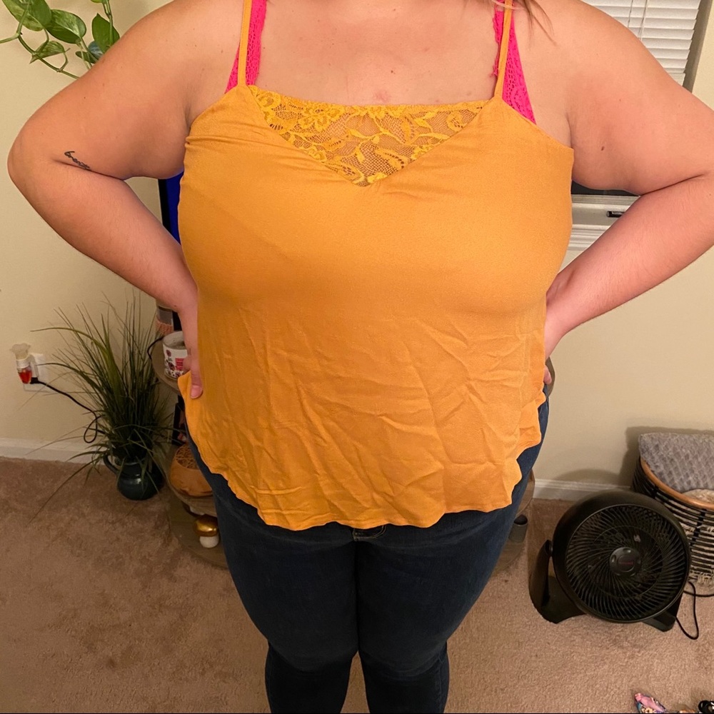 Lace detail tank